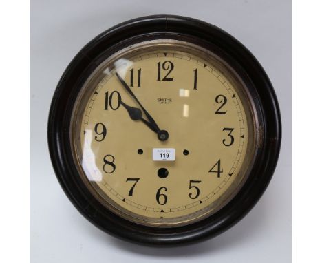 A Vintage Smiths of Enfield dial wall clock, dial diameter 29cm 