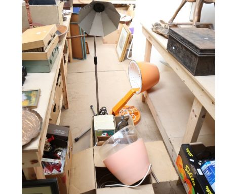 A metal standard lamp, Vintage Thermair electric fan, Magicook mixer etc 