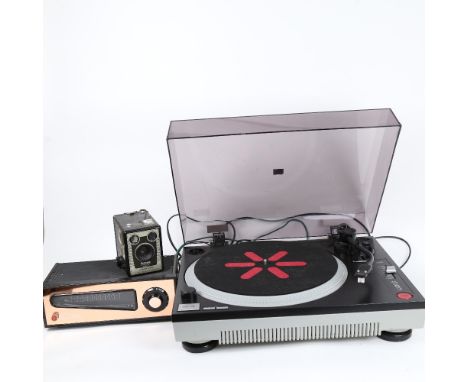 ION - a modern iTT02 turntable, a Pye High Fidelity VHF tuner, and a Vintage Brownie model D camera (3)