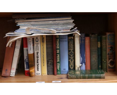 Various Vintage books on life boats and sea related novels 