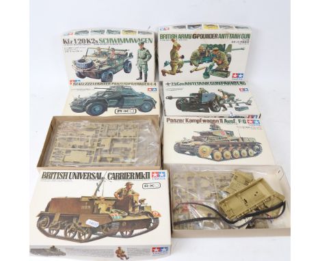 6 boxes of Vintage toy military vehicle and gun kits (6) 