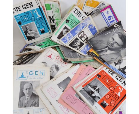 A large quantity of Vintage mid-20th century magician magazines, including The Magic Circular, and The Gen (boxful) 