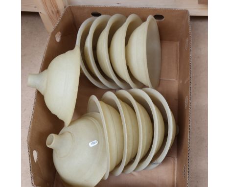 12 mottled-glass ceiling light shades, diameter 25cm, small opening diameter 3cm 