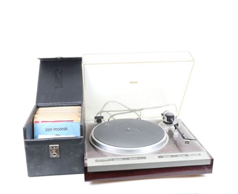 PIONEER - a Vintage direct drive full automatic PL-505 turntable, original instruction booklet, and a group of singles 