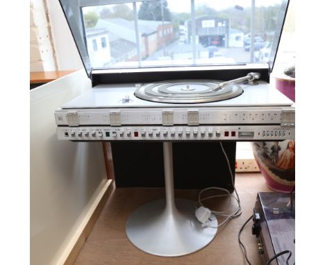 BANG &amp; OLUFSEN (B&amp;O) - a Vintage BeoCenter 3500 turntable and FM tuner, and a pair of BeoVox 3702 loud speakers 