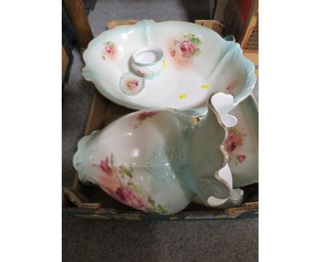 A vintage jug and bowl set etc 