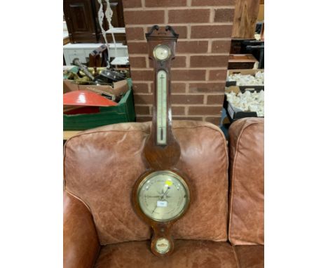 An antique mahogany barometer by G Catetele &amp; Son - Hereford 