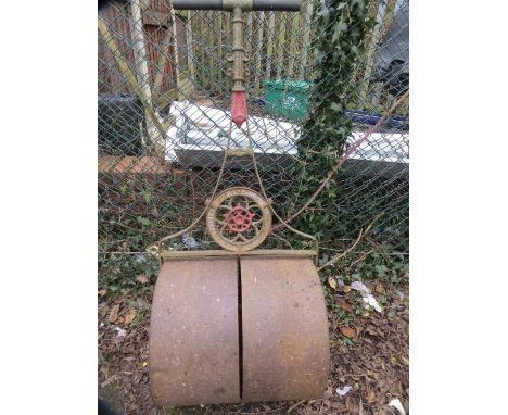A Parker Wood brothers cast iron antique garden roller 
