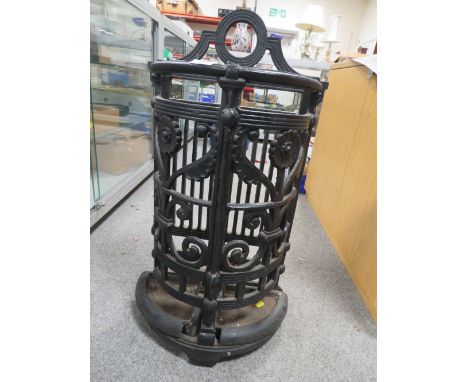 A cast metal stick stand 