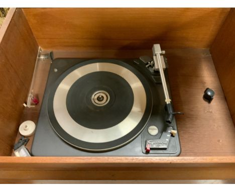 A mid-century teak Garrard Deccadec turntable 
