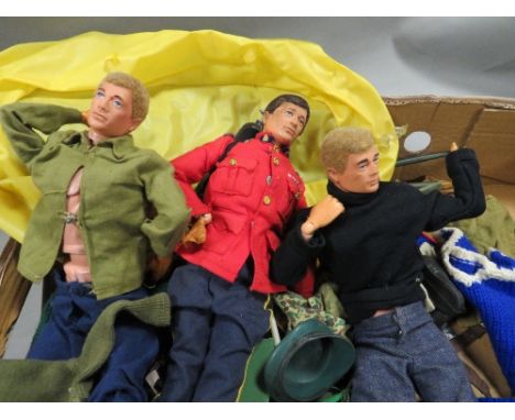 A selection of action man dolls and accessories 