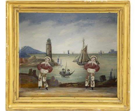 A MUSICAL AUTOMATON PICTURE OF DANCING SAILORS BY GUSTAVE VICHY CIRCA 1890two polychrome metal sailors with articulates knees