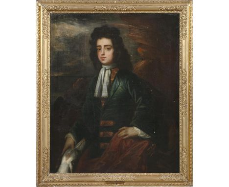 SIMON PIETERSZ VERELST (DUTCH, 1644-1721) Portrait of Thomas Wyndham of Clearwell, three-quarter length, in a blue coat, whit
