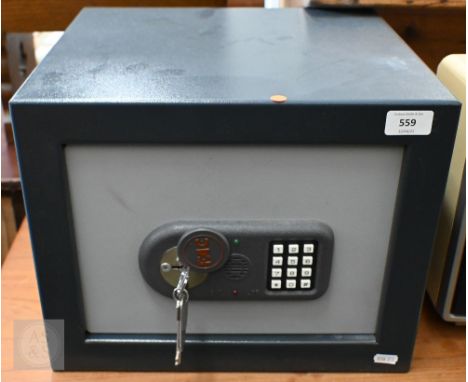 An FAC digital safe (key in office), 29 x 37 x 35 cm