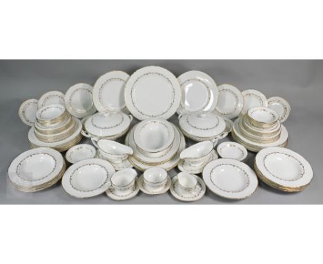 A Royal Worcester 'Gold Chantilly' dinner service (88 pieces) 