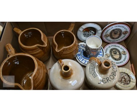 A George VI 1936 Coronation mug, designed by Dame Laura Knight to/w various brewerania, including H Kennedy Brownfield Potter