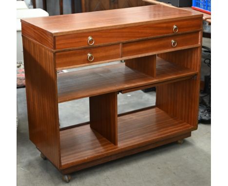 A mid-century Chippy Heath teak buffet trolley, 92 cm w x 42 cm d x 82 cm h