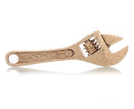 NINE CARAT GOLD ARTICULATED SPANNER fully poseableQty: 18.9g
