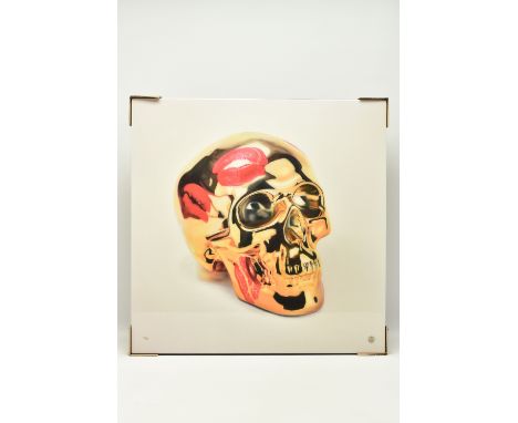 RORY HANCOCK (WALES 1987) 'LOVE ME FOREVER', a boxed signed limited edition box canvas print of a skull, 53/95 with certifica
