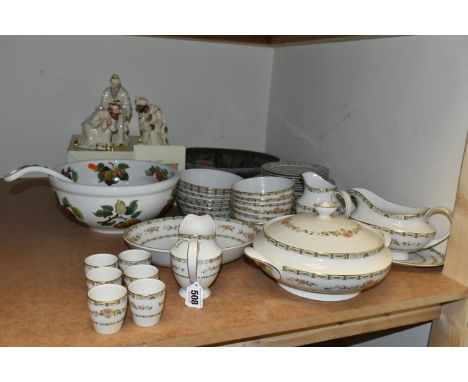 A ROYAL DOULTON 'MOSAIC GARDEN' PATTERN DINNER SET, comprising a circular covered tureen, six dinner plates, six side plates,