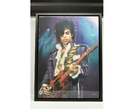 NICK HOLDSWORTH (BRITISH CONTEMPORARY) 'WHEN DOVES CRY', a signed limited edition print depicting a portrait of music legend 