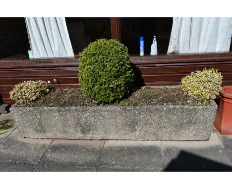 A VERY LARGE COMPOSITE TROUGH with 215cm depth 56cm height 41cm Condition some of the aggregate showing through finish no app