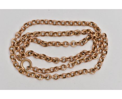 A 9CT GOLD BELCHER CHAIN, polished belcher chain, fitted with a spring clasp, hallmarked 9ct London import, length 460mm, app