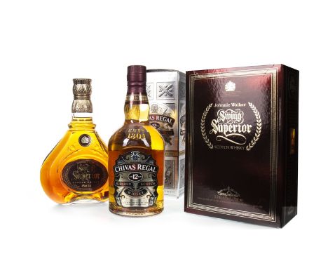 JOHNNIE WALKER SWING SUPERIOR Blended Scotch Whisky 75cl, 40% volume, in carton. CHIVAS REGAL AGED 12 YEARS Blended Scotch Wh