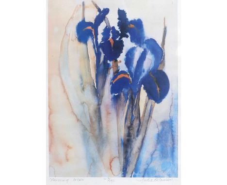 After David Hockney OM, CH, RA (b.1937)"Still Life With Book"Exhibition poster together with three Brian Davis botanical post