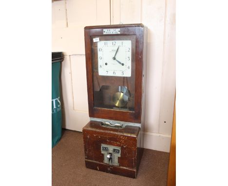 A National Time Recorder Co Ltd time clock, marked St Mary Cray, Kent