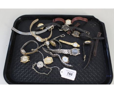 Sixteen assorted ladies wristwatches including Timex, BWC and Sekonda (as found)