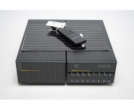 A Meridian 206 Compact disc player, with remote control handset and instruction manual.