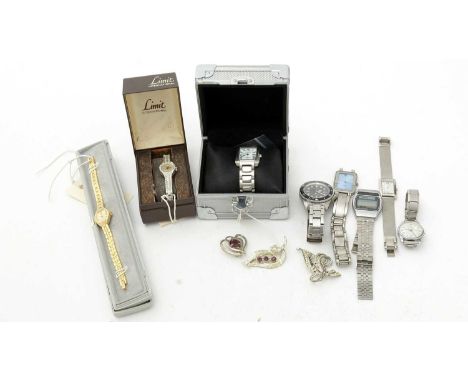A collection of wristwatches, including: Limit cocktail wristwatch, in box; Amadeus wristwatch, in box; Trafalgar wristwatch,