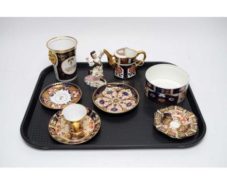 A selection of Royal Crown Derby ‘Imari’ and other ceramics, including: Royal Crown Derby figure of ‘Joy’, by Edward Drew, 12