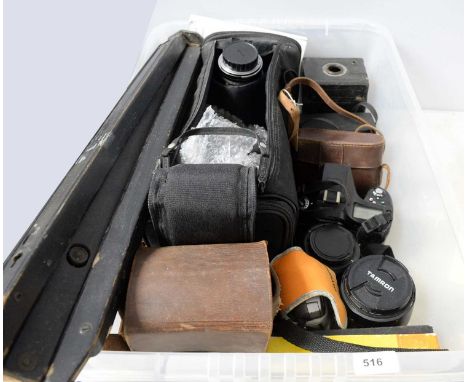 A Minolta SR1006 SLR camera; and a Pentax K200 digital camera; together with camera lenses, accessories and photographic equi
