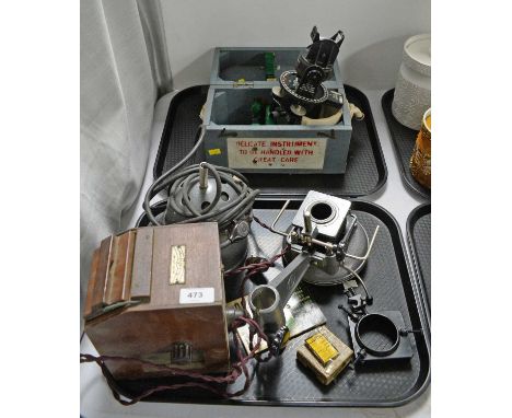 A.M Astro Compass MkII, 6A/1174, cased; and other items.