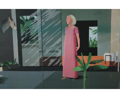 David Hockney. A poster printed by the Louisiana Museum of Modern Art for an exhibition which ran from 0ct-Jan 2001. Framed a