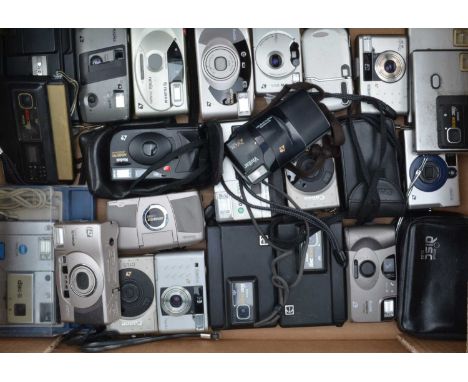 A Tray of APS and Disc Cameras, including Canon IXUS Kodak, Fujifilm APS models, Kodak, Minolta and other disc cameras, all u