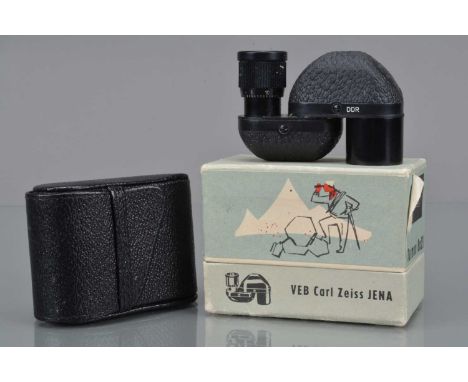 A Carl Zeiss Jena DDR Turmon 8 x 21 Monocular,  body G-VG, elements G-VG, in case, in maker's box