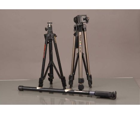 A Group of Tripods, a Manfrotto 684B monopod, G, all moves freely, Cobra Eclipse 26 and a Velbon CX 440, G