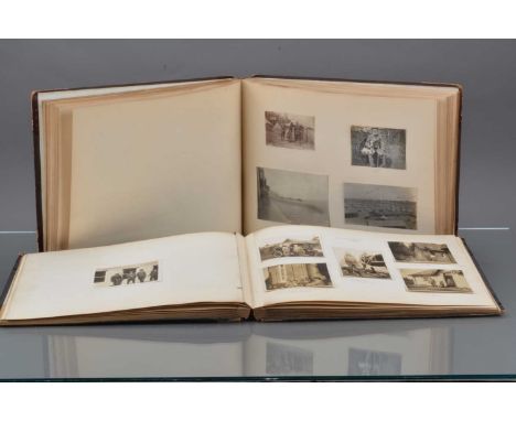 Two Photo Albums of Snapshot Silver Prints, photo album belonging to the Bennett family, with images of Dr Agnes Bennett OBE,