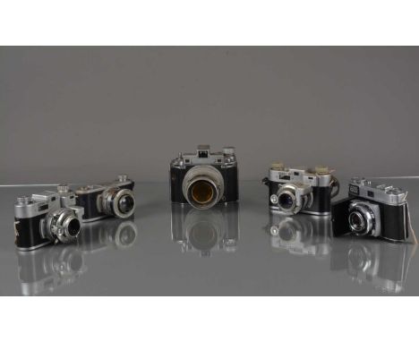 A Group of Kodak Cameras, a Kodak Medalist II, Kodak 35 (2), No I Supermatic and a Retina IB, all AF