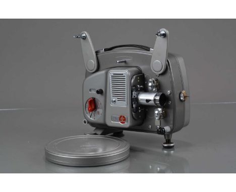 A Bolex 18.5 8mm Cine Projector, untested, VG, with Paillard Bolex Fhi-Fi 20mm f/1.3 lens, VG, Bolex spool, in Bolex canister