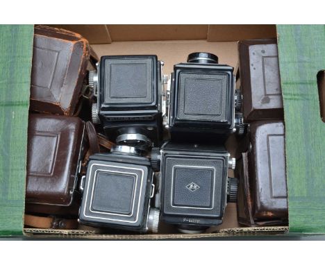 Four TLR Cameras, a Light Ind Pear River, shutter working, self timer working, body G, elements G, Tougdo Kinoflex, shutter w