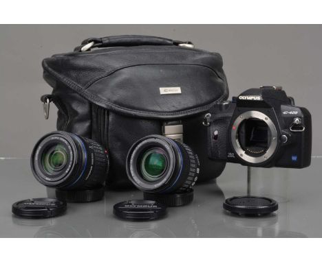 An Olympus E-420 DSLR Camera, shutter working, flash working, display working, body G, with Zuiko Digital 14-42mm f/3.5-5.6 &