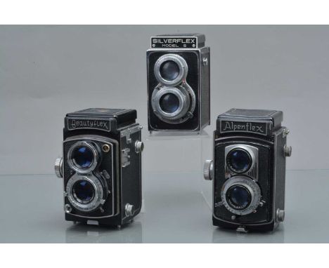 Three TLR Cameras, A Taiyodo Koki Beautyflex, shutter sluggish in slow speeds, self timer sticking, body G, elements G, Nihon