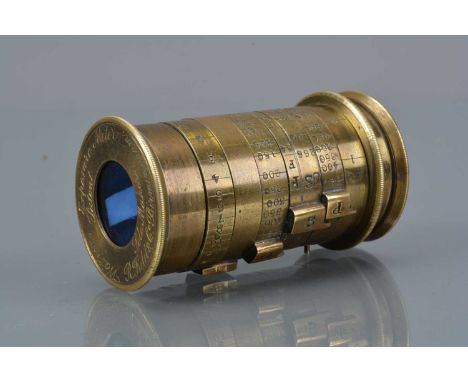 A Watkins Patent Exposure Meter, circa 1884, made by R Field & Co Birmingham, all brass, some dials stiff to move, G