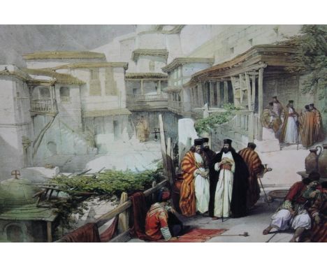 David Roberts. Convent of St. Catherine, Mount Sinai. Lithograph. Early twentieth century. H.36 W.46 cm. 