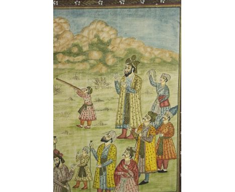 An Indian watercolour painting. Twentieth century. Framed. H.30 W.26 cm. 