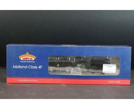 Boxed Bachmann OO gauge 31881 Class 4F 0-6-0 43875 BR Black early emblem DCC locomotive, appearing unused 